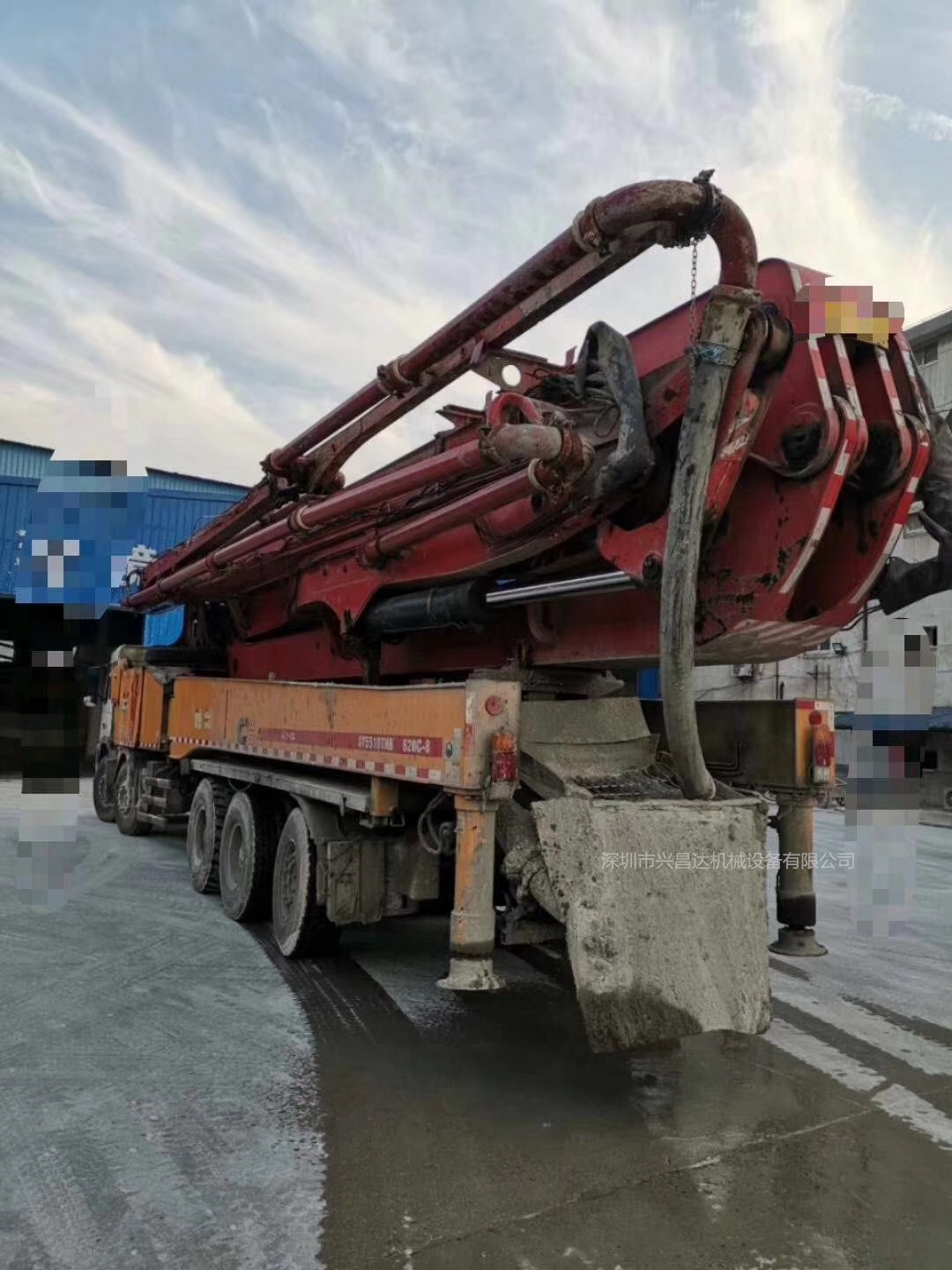 广东广州2014年底5桥国三62米C8三一重工泵车，沃尔沃底盘